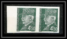 France N°521b Pétain Paire Non Dentelé ** MNH (Imperf) - 1941-1950