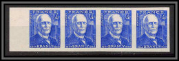 France N°599 Physicien (physic) Edouard Branly Non Dentelé ** MNH (Imperf) Bande De 4 Cote Maury 140 Euros - 1941-1950