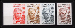 France N°1824 Docteur Schweitzer Lot De 4 Couleurs Différentes Essai (trial Color Proof) Non Dentelé Imperf ** MNH - Albert Schweitzer