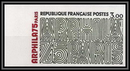 France N°1832 Arphila 75 Paris Graphisme Non Dentelé Imperf ** MNH - Essais De Couleur 1945-…