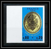 France N°1838 Journée Du Timbre 1975 Plaque Facteur Paris Non Dentelé ** MNH (Imperf) - 1971-1980