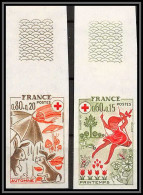 France N°1860 / 1861 Croix Rouge (red Cross) 1975 Le Printemps Automne Cote 90 Les Saison Sesons - Croix-Rouge