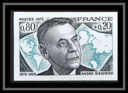 France N°1858 André Siegfried Sociologue Historien Ecrivain Writer Non Dentelé ** MNH (Imperf) - 1971-1980