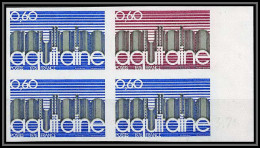 France N°1864 Région Aquitaine Bloc De 4 Essai (trial Color Proof) Non Dentelé Imperf ** MNH - Color Proofs 1945-…