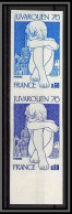 France N°1876 Jeunesse JUVAROUEN 1976 Enfant Youth Paire Essai (trial Color Proof) Non Dentelé Imperf ** MNH - Farbtests 1945-…