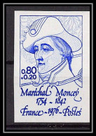 France N°1880 Maréchal Moncey Napoléon Bonaparte Essai (trial Color Proof) Non Dentelé Imperf ** MNH - Essais De Couleur 1945-…