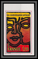 France N°1884 La Communication 1976 Non Dentelé ** MNH (Imperf) Bord De Feuille - 1971-1980