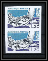 France N°1889 Jeux Olympiques Olympic Games 1976 Montréal 76 Paire Non Dentelé ** MNH (Imperf) Cote 160 - Ete 1976: Montréal