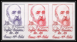 France N°1897 Fromentin Peintre écrivain Tableau (tableaux Painting) Bande De 3 Essai Trial Proof Non Dentelé ** Imperf - Farbtests 1945-…