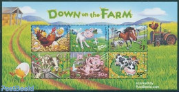 Australia 2005 Down On The Farm S/s, Mint NH, Nature - Various - Animals (others & Mixed) - Butterflies - Cattle - Hor.. - Ungebraucht