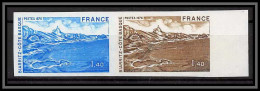 France N°1903 Biarritz Pays Basque Paire Essai (trial Color Proof) Non Dentelé Imperf ** MNH - 1971-1980