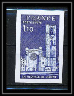 France N°1902 Cathédrale De Lodeve (église Church) Hérault Non Dentelé ** MNH (Imperf) - Kerken En Kathedralen