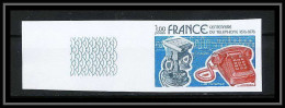 France N°1905 Centenaire Du Téléphone 1976 Phone Telecom Bell Non Dentelé ** MNH (Imperf) - Télécom