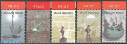 Belgium 2003 Tourism 5v+tabs, Mint NH, Various - Tourism - Art - Sculpture - Neufs