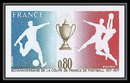 France N°1940 Coupe De France De FOOTBALL (soccer) 1977 Non Dentelé ** MNH (Imperf)  - 1971-1980