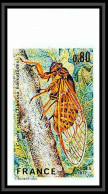 France N°1946 La Cigale Rouge Insectes (insects) Cicada Non Dentelé ** MNH (Imperf) Cote 45 Euros - Sonstige & Ohne Zuordnung