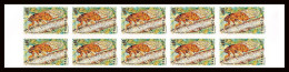 France N°1946 La Cigale Rouge Insectes (insects) Cicada Non Dentelé ** MNH (Imperf) Bloc De 10 Cote 450 - Autres & Non Classés