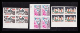 France N°1947/1949 Série Touristique 1977 Non Dentelé ** MNH Imperf Chateau Castle église Church Cote Maury 240 Bloc 4 - 1971-1980