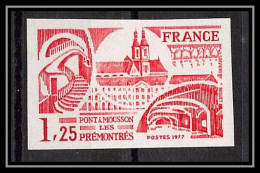 France N°1947 Abbaye Des Prémontrés à Pont-à-Mousson (église Church) 1977 Essai Trial Proof Non Dentelé ** Imperf - Color Proofs 1945-…