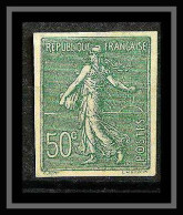 France N°198 50 C. Olive Semeuse Lignée Cote 140 Non Dentelé (*) (Imperf)  - 1872-1920