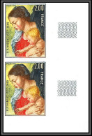 France N°1958 Rubens La Vierge à L'Enfant Non Dentelé ** MNH (Imperf) Paire Coin De Feuille Tableau (Painting)  - 1971-1980