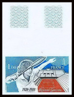 France N°2012 Roland Garros Tennis Borg 1978 Non Dentelé ** MNH (Imperf) Cote 60 - 1971-1980