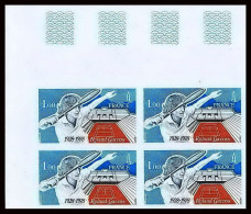 France N°2012 Roland Garros Tennis Borg 1978 Non Dentelé ** MNH (Imperf) Cote 240 Bloc 4 Coin De Feuille - Tennis