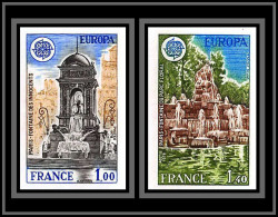France N°2008/2009 Europa 1979 Fontaines Fountain Non Dentelé ** MNH (Imperf) Cote 95 Euros - 1978