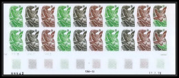 France N°2018 Oiseaux (birds Of Prey) Balbuzard Rapaces Osprey Bloc 20 Trial Color Proof Non Dentelé Imperf ** MNH (2) - Adler & Greifvögel