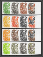 France N°2018 Oiseaux (birds Of Prey) Balbuzard Rapaces Osprey Lot De 16 Essai Proof Non Dentelé Imperf ** MNH - 1971-1980