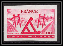 France N°2023 Aide à La Réadaptation 1978 Essai Trial Proof Non Dentelé ** Imperf - Essais De Couleur 1945-…
