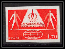 France N°2027 Déclaration Universelle Des Droits De L'Homme 1978 Essai Trial Proof Non Dentelé ** Imperf - Essais De Couleur 1945-…