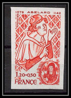 France N°2031 Personnages Célèbres. Pierre Abélard 1979 Essai Trial Proof Non Dentelé ** Imperf  - Essais De Couleur 1945-…