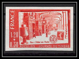 France N°2037 Journée Du Timbre 1979 Hôtel Des Postes De Paris Essai Trial Proof Non Dentelé ** Imperf - Essais De Couleur 1945-…