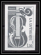 France N°2072 Métiers D'Art La Lutherie.violon Musique Music 1979 Essai Trial Proof Non Dentelé ** Imperf  - Essais De Couleur 1945-…