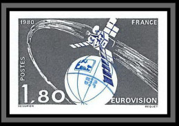 France N°2073 Eurovision Espace (space) Satellite Probe Non Dentelé ** MNH (Imperf) Cote Maury 50 Euros - 1971-1980