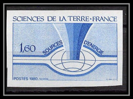 France N°2093 Sciences De La Terre Energie Energy 1980 Essai Trial Proof Non Dentelé ** Imperf - Essais De Couleur 1945-…