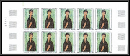 France N°2109 Tableau (Painting) Femme Aux Yeux Bleus De Modigliani Non Dentelé ** MNH Imperf Bloc 10 Cote 800 - Other & Unclassified