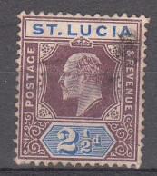 ST SANTA LUCIA 1902-1903 - REY GEORGE V - YVERT 43 USADO - St.Lucia (...-1978)