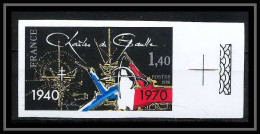 France N°2114 Libération De Gaulle 18 Juin 1940 Tableau (Painting) Mathieu Non Dentelé ** MNH (Imperf) Cote 140 - De Gaulle (Generale)