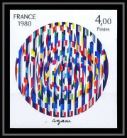 France N°2113 Tableau (Painting) Yaacov Agam Non Dentelé ** MNH (Imperf) Cote 80 Euros - 1971-1980
