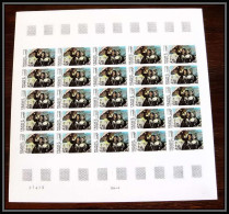 France N°2124 Journée Du Timbre 1981 Tableau Painting Goya Non Dentelé ** MNH Imperf Feuille Complete Sheet Cote 1750 - 1981-1990