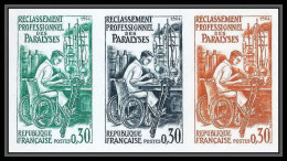 France N°1405 Paralysés Paralyzed Handicap Handicapes 1964 Reclassement Trial Color Proof Non Dentelé Imperf ** MNH - Handicaps