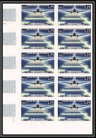 France N°1418 Pa Airmail Aéropostale Avion Douglas Dc-3 Non Dentelé ** MNH Imperf Bloc 10 Cote Maury 600 - 1961-1970