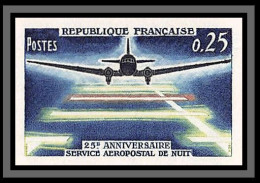 France N°1418 Pa Airmail Aéropostale Avion Douglas Dc-3 Non Dentelé ** MNH Imperf Cote Maury 60 - 1961-1970