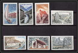 France N°1435 / 1441 Série Touristique 1965 Non Dentelé ** MNH (Imperf) Cote 160 - 1961-1970