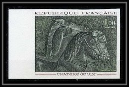 France N°1478 Tableau (Painting) Vase Cratère De Vix Chatillon-sur-Seine Non Dentelé ** MNH (Imperf) Cheval Horse - Archeologie