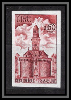 France N°1500 Porte De L'horloge à Vire Calvados Essai Proof Non Dentelé Imperf Sans Gomme No Gum (*)  - Essais De Couleur 1945-…