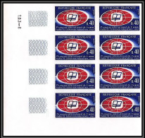 France N°1515 Union Européenne De Radiodiffusion Telecom Telecommunications Radio Bloc 8 Non Dentelé ** MNH Imperf - 1961-1970