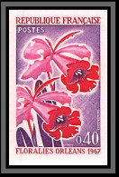 France N°1528 Floralies D'Orléan Orchidées Fleurs Flowers Non Dentelé ** MNH (Imperf) Cote Maury 40 Euros - 1961-1970
